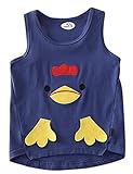 Plus Nao(プラスナオ) タンクトップ ノースリーブカットソー マッチョタンク トップス 子供服 夏 女児 女の子 男児 男の子 小学生 キッズ 130 ダークブルー