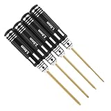 ハイグレードホワイト鋼/チタンメッキ4本の六角ドライバースクリュードライバーツールキットセットRC車の航空機その他のおもちゃ（チタンメッキ）