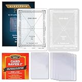 【コミコン出展 日本製】HD-GEAR センタリングツール プロ 黒・白 ２枚セット PSA鑑定 ポケカ ポケモンカード グレーディング (カードセーバー1 x 5枚付属, スタンダードカードサイズ(88 x 63mm)対応)