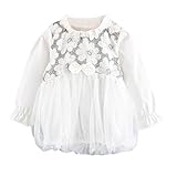 幼児の子供の，女の子，花かわいい ワンピース OVERMAL ちょう結び 0〜3歳 花かわいいワンピース (白いもの, 3-6M)