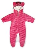 ケイトQuinn Organics unisex-baby Quilted Bearパーカージャンプスーツ カラー: ピンク