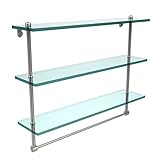 Allied Brass PR-5/22TB-SBR 24 x 5 Glass Shelf Antique Copper by Allied Brass