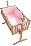 Clair de Lune Marshmallow Rocking Crib/ Cradle Quilt and Bumper Set (Pink) by Clair de Lune