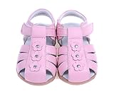 Dream-studio 履き心地 柔らか サンダル ベビー 可愛い お花 付き (サイズ32/18.5㎝, ピンク)