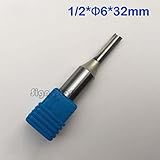 12.7*6*32 ミリメートル tct ダブルフルートストレートビット ドリル ビット用ウッド掘削上の cnc ルータ木工彫刻機ツール カッター