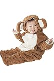 スウィートマミー (Sweet Mommy) マシュマロボア ＆ オーガニックコットン おさるさん ジャンプスーツ ベビー服 70 ブラウン