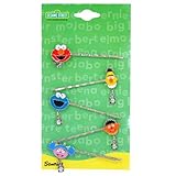 セサミストリート《エルモ＆フレンズ》ラインストーン付きヘアピン5本セット（ヘアアクセ）