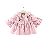 FEVON　コート　ベビー　子供服　女の子　女児用　春秋　可愛い　リボン　ラッパ袖　トレンチコート　キッズコート　ガールズ　ジャケット　パーカー　アウター　赤ちゃん　おしゃれ　羽織り　防風　ブルゾン　