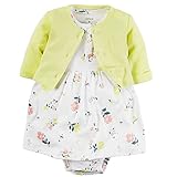 カーターズ ワンピース Carter's 女の子用スプリングフラワー半袖ワンピースxピンクカーディガンお出かけ用2点セット (9months(67-72cm)) [並行輸入品]