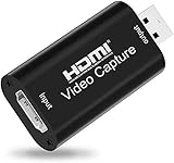 2020最新版 HD HDMI キャプチャーボード USB2.0 1080P HDMI ゲームキャプチャー、 ビデオキャプチャカード ゲーム実況生配信、画面共有、録画、医用撮像、ライブ会議に適用 Nintendo Switch、Xbox One、OBS Studio対応 電源不要