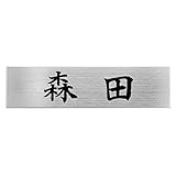 ステンレス表札 選べる書体(120mm × 30mm) 玄関 ポスト ドア プレート