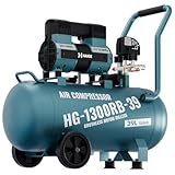 HAIGE(ハイガー) コンプレッサー 静音 高吐出量 メンテナンスフリー オイルフリー HG-1300RB-39 (39L) グリーン