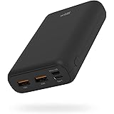 SP Silicon Power シリコンパワー モバイルバッテリー 大容量 手のひらサイズ 最軽量180g 10000mAh 急速充電 PD/QC3.0 iPhone iPad Android (10000mAh, ブラック/20W)