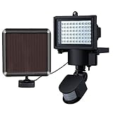 HuaFu 60 LED センサーライト 高輝度 多パラメータ調整 ソーラーライトLEDライト 人感センサー搭載 アウトドアライト 屋外照明 防水IP44 玄関/壁掛け/パルコニー/ガーデン/庭/駐車
