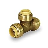 Everflow Pushlock upet34 3 / 4インチLongプッシュXプッシュXプッシュTees継手のpush-fit Made、with Lead Free DZR鍛造真鍮、接続Pex