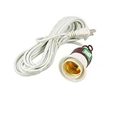 uxcell 電球ホルダー　ライト　ランプ　キャップ　ソケット　USプラグ　交流250V 5W-150W E27　5m