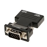 HDMI メス ー VGA オス コンバータ + オーディオアダプタ 1080P 出力