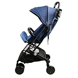 ベビーカー,SUNKAX 4輪ハイシートベビーカー 機内持ち込み可 軽量 折りたたみ式 通気性良い レインカバー付き 収納袋付き 後輪ブレーキ付き (1ヶ月~36ヶ月頃対象)