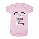 (フロソ) FLOSO 赤ちゃん・ベビー用 Hipster In Training(ヒップスター訓練中)プリント 半袖ボディースーツ ロンパース スリープスーツ ベビー肌着 パジャマ (3-6ヶ月) 