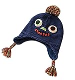 暖かい帽子ニット帽子プラスベルベットの耳保護ハットビッグアイズパターン