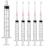 TOUFEIYUAN シリンジ5枚3ml 20G針 注射器 補修用注射器 リキッド調合 注入に便利 シリマーセット カートリッジ 復活 再生 工具 レジン 接着剤 インク 補充 (3ml5枚-20G針)