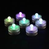 RaiFu キャンドル キャンドル ライト 火が出ない 安全 花の形 デート飾り LED 防水 12個セット 多色