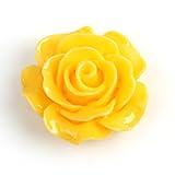 YideaHome バラ 花 薔薇 造花 成形 ３D 樹脂 粘土 モデル 防水 タイプ 2個入り