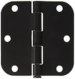 Cosmasフラットブラックドアヒンジ3.5 "インチx 3.5 "インチwith 5 / 8 "インチ半径コーナーバリエーション 3.5" Inch x 3.5" Inch with 5/8" In