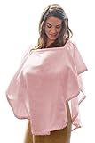 Poncho Baby (ポンチョベビー) オーガニックコットン100％ ポンチョ型 授乳用ケープ (オーバルタイプ, ピンク)