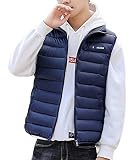 [ｉｎｏｔｅｎｋａ] 中綿ベスト メンズ 軽量 ダウンベスト メンズ ライトダウン ベスト メンズ 秋 冬 インナーダウン 中綿 冬物 立ち襟 アウター ノースリーブジャケット アウトドア 登山 暖かい だうんべすと メンズ (M, ネイビー)