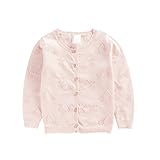(コ-ランド) Co-land ベビー服 女の子 カーディガン ガールズトップス 長袖 子供セーター ニットカーデ 女児アウターウェア 幼児 スイート カジュアル サクランボ柄ピンク 85