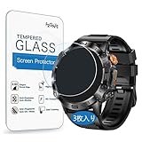 Frgnie (3枚入り) 対応 K65 スマートウォッチ 1.43インチ, K62 スクリーン保護フィルム, K59 9H 強化ガラス保護フィルム 高透過率 全面保護 衝撃吸収 取付簡単