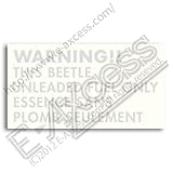 Warning フュエル ステッカー BEETLE (シルバー)