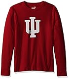 NCAA Indiana Hoosiers PrimaryロゴRP長袖Tシャツ, Large ( 14 – 16 )、ビクトリーレッド