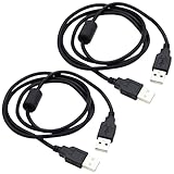 オーディオファン USB2.0延長ケーブル Type-A オス-Type-A オス 充電 データ転送 フェライトコア付き 約1m 2点セット