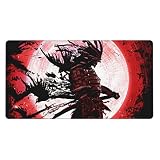 マウスパッド 日本の幽霊侍 サムライ マウスパッド ゲーミングマット 大型 マウスパッド オフィスデスクマット 滑り止めベース ゴムマウスパッド 仕事 ゲーム オフィス ホーム用 40x75 Cm