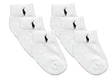 Ralph Lauren(ラルフローレン) ショート丈ワンポイントベビーソックス6足セット(White/Navy)靴下 6-12m(6-12ヶ月) [並行輸入品]