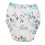 B Baosity ベビー　赤ちゃん　トイレトレーニングパンツ　綿　おむつ　トイレ　幼児用　布おむつ　おむつパンツ　再使用可能　全3サイズ４色 - 木, 2-3 T