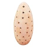 オーナメント 流線型 星形透かし彫り オブジェ 置物 おしゃれ 白薄化粧 陶器 テラコッタ ガーデンライト用 115S