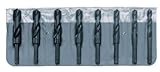Chicago Latrobe 190 High-Speed Steel, Reduced Shank Drill Bit Set with Case, Black Oxide, 118 Degree