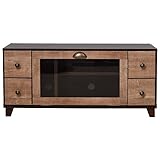 アビライト 大川家具(日本製) アンティークリビングシリーズ テレビボード 幅101cm ブラウン EN-0060