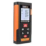 Tacklife hd40クラシックレーザーメジャー131フィート最小/In/Ftレーザー距離メーターデジタルタップメジャーポータブルレーザーレベル2バブルレベルミュート機能付き高正確な測定 131F