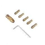 Tiptiper ブラスコレット、銅ブラスドリルコレットビットセットミニモーターアクセサリーロータリーツール1.0-3.0ミリメートル