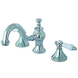 Kingston Brass KS7161BPL Bel Air Widespread Lavatory Faucet with Brass Pop-Up Drain, 6-1/2-Inch, Pol