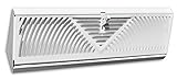 15" Corner Baseboard Grille - White - HVAC Corner Vent Cover [並行輸入品]