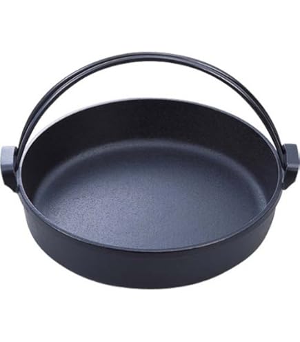 Amazon｜三和精機製作所 すきやき鍋 ツル付(黒ぬり) 16cm 鉄鋳物
