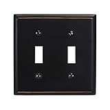 Amerelle 75TTVB Madison 2 Toggle Wallplate, Aged Bronze [並行輸入品]