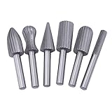 Beito ６pcs 6 mm 切削 研磨 工具 ルーター ビット 木工 金属 超硬バー シングルカット タングステンバー