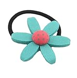 ベビーゴー ローズ型ヘアゴム 薔薇 フラワー ビーズ　サテン　ゴム　髪飾り　髪留め　お上品　パーティー　可愛い グリーン