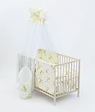 13 pieces BABY BEDDING SET to fit cot bed 120x60cm, nursery, toddler (pattern: giraffes and teddys_c